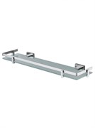 WONZON &amp; WOGHAND Стеклянная полка для ванной FLAT, Хром (WW-9727) WW-9727
