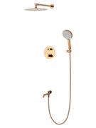 WONZON &amp; WOGHAND Душевая система с термостатом встраиваемая STICK, Розовое золото (WW-88929010-RG) WW-88929010-RG