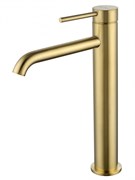 WONZON &amp; WOGHAND Смеситель для раковины высокий STICK, Брашированное золото (WW-88239017-BG) WW-88239017-BG