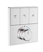 WONZON &amp; WOGHAND Панель встраиваемого термостатического смесителя на 3 потребителя , Хром (WW-INF363A-CR) WW-INF363A-CR