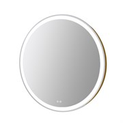 AZARIO Зеркало с подсветкой в ванную Юлия 800х800х30 АZ-LED013325 цвет золотой матовый АZ-LED013325