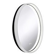 AZARIO Зеркало с подсветкой в ванную Ольга 700х700х70 АZ-LED013425 цвет черный матовый АZ-LED013425