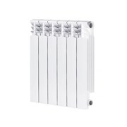 AZARIO Радиатор биметаллический BM500/100 6 секций, белый (BM500/100/6) BM500/100/6