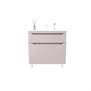 STYLE LINE Тумба напольная "Марелла 80" (2 ящ.) Люкс Плюс антискрейтч карамель с раковиной Марелла Люкс 800х400 СС-00002541