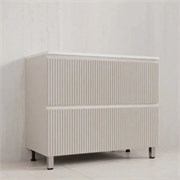 STYLE LINE Тумба напольная "Марокко 100" ЭМАЛЬ СОУЛ/ЛАЙН 2 ящика PLUS крем ЛС-00002509