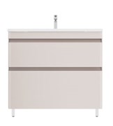 STYLE LINE Тумба напольная STYLELINE "Атлантика 90", Люкс Плюс карамель с раковиной Атлантик 90 СС-00002585