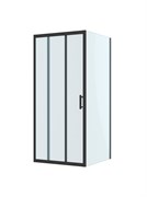 BELBAGNO Uno-195 Душевой уголок прямоугольный размер 90x80 см, двери раздвижные, профиль - черный матовый / стекло - прозрачное UNO-195-AHF-31-90/80-C-NERO