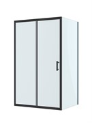 BELBAGNO Uno-195 Душевой уголок прямоугольный размер 140x70 см, двери раздвижные, профиль - черный матовый / стекло - прозрачное UNO-195-AH-1-140/70-C-NERO