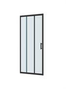BELBAGNO Uno-195 Душевая дверь в нишу ширина 100 см, двери раздвижные, профиль - черный матовый / стекло - прозрачное UNO-195-BF-3-100-C-NERO