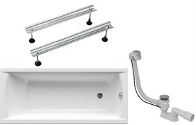 RAVAK SET-набор акриловая ванна CLASSIC 160x70 с опорой и сливом-переливом 70508042