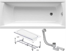 RAVAK SET-набор акриловая ванна CLASSIC 170x70 с усиленной опорой и сливом-переливом 70508106