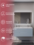 CEZARES Зеркало с интерьерной подсветкой и датчиком включения, 12V, 220-240V, 1200x800x30 CZR-SPC-DUET-1200-800-LED-MOV