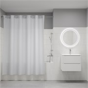 IDDIS Штора для ванной Бэйс (Base) 200x180 см, полиэстер, светло-серый (TS07P18i11) TS07P18i11