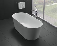 BELBAGNO BB71 Ванна акриловая отельностоящая овальная в комплекте со сливом-переливом цвета хром BELBAGNO BB71 Ванна акриловая отельностоящая овальная в комплекте со сливом-переливом цвета хром