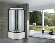 NIAGARA Classic Душевая кабина NG-6708-14 (900х900х2150) высокий поддон (45 см) стекло ПРОЗРАЧНОЕ черные профиля NG-6708-14
