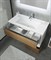 SANVIT КОНТУР Тумба подвесная для ванной комнаты с раковиной, 1 выдвижной ящик, 1 открытая ниша - фото 100926
