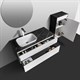 BLACK&WHITE Мебель U907.1200 основной шкаф, Blum металлический ящик, керамогранит / раковина (1200x525x506) - фото 108892