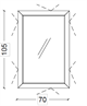 ARMADIART Зеркало Dolce Глянцевый Графит 105x70см ARMADIART-567-GR - фото 109664