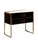 ARMADIART Тумба MONACO 100см  h84см  черная глянец  +  золото   под раковину моноблок - фото 109864