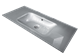 ARMADIART Столешница стекло 100см моноблок СЕРЕБРО ARMADIART-852-100-S - фото 110081