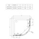 VINCEA Душевой уголок Alhpa VSQ-3AL900MT, 900*900, хром, стекло текстурное VINCEA VSQ-3AL900MT