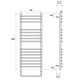 POINT Серия 09 Полотенцесушитель электрический PN09150SE П15 500x1000 левый/правый, хром - фото 122067