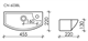 CERAMICA NOVA Умывальник подвесной прямоугольный  с крепежом (чаша слева, отверстие под смеситель справа) Element 455*220*130мм - фото 140723