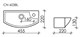 CERAMICA NOVA Умывальник подвесной прямоугольный  с крепежом (чаша слева, отверстие под смеситель справа) Element 455*220*130мм - фото 140724
