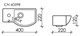 CERAMICA NOVA Умывальник подвесной прямоугольный  с крепежом (чаша справа, отверстие под смеситель слева) Element 400*220*120мм - фото 140753