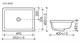CERAMICA NOVA Умывальник прямоугольный встраиваемый под столешницу Element 550*400*185мм, с крепежом и шаблоном для установки - фото 140809