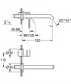 GROHE 19967GN1 Essence New Смеситель для раковины, на 2 отверстия, L-Size, настенный монтаж, 5,7 л/мин, холодный рассвет матовый - фото 142112