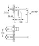 GROHE Essence+ Смеситель для раковины, на 2 отверстия, настенный монтаж, 5,7 л/мин, холодный рассвет матовый - фото 142290