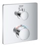 GROHE 24079000 Grohtherm Термостатический смеситель для душа с переключателем на 2 положения верхний-ручной душ, квадратная розетка, хром - фото 143733