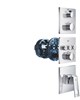 GROHE 24079000 Grohtherm Термостатический смеситель для душа с переключателем на 2 положения верхний-ручной душ, квадратная розетка, хром - фото 143740