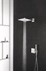 GROHE Верхний душ Rainshower SmartActive Cube 26479LS0 с душевым кронштейном 430 мм, 2 режима струи, белая луна - фото 144664