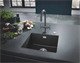 GROHE 31653AP0 K700U Мойка с одной чашей, 457 x 406 мм, черный гранит (6шт.-пал.) GROHE-31653AP0