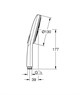 GROHE 26544000 Rainshower SmartActive Ручной душ 130 III, хром GROHE-26544000