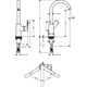 HANSGROHE 72576670 Rebris E смеситель для раковины 210, матовый черный - фото 147348