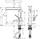 HANSGROHE Finoris Смеситель для раковины, однорычажный, 230 с вытяжным душем 2jet, со сливным клапаном Push-Open 76063000, хром - фото 147430