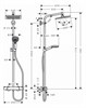 HANSGROHE Душевая система Hansgrohe Crometta Е 240 1jet Showerpipe 27271000 - фото 148159