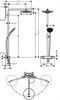 HANSGROHE Душевая система Hansgrohe Raindance Select S 240 2 jet Showerpipe хром/белый 27129400 27129400