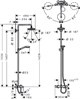 HANSGROHE Душевая стойка Hansgrohe Croma Select S 180 2jet Showerpipe 27351400 - фото 148276