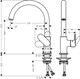 HANSGROHE Кухонный смеситель 260 однорычажный с поворотным изливом Hansgrohe Vernis Blend M35 71870000 хром - фото 148732