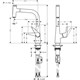 HANSGROHE Кухонный смеситель однорычажный, 220, с вытяжным изливом, 1jet Hansgrohe 72822000, хром - фото 148762