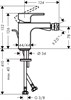 HANSGROHE Смеситель для биде однорычажный со сливным гарнитуром Hansgrohe Vernis Blend 71211000 хром - фото 149438