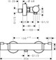 HANSGROHE Термостат для душа Hansgrohe Ecostat Comfort, внешнего монтажа 13116700, белый матовый - фото 150757