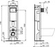 IDEAL STANDARD  W660101 CЕТ EUROVIT Rimless подвесной унитаз K881201 с сидением и крышкой sc, E233267 PROSYS ECO FRAME M Встраиваемая инсталляция - фото 151449