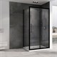 ABBER Душевой уголок  Schwarzer Diamant AG30130BH-S75B, размер 130x75 см, двери раздвижные, стекло 6 мм AG30130BH-S75B - фото 152724