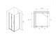 ABBER Душевой уголок  Zart AG08080P-S101, размер 80x100 см, двери складные, стекло 6 мм AG08080P-S101 - фото 153520