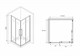 ABBER Душевой уголок  Schwarzer Diamant AG02080H, размер 80x80 см, двери раздвижные, стекло 6 мм - фото 153855